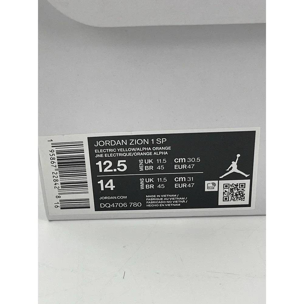 Nike x Naruto x Jordan Zion 1 SP Kyuubi Brand New With‎ Box Size 12.5